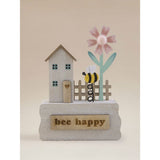 Bee Happy Flower Sign decorative garden sign, imported from the UK