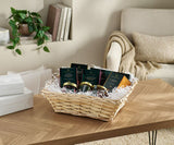 George Home wicker hamper set including wrap and ribbon, UK version