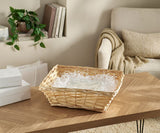 George Home wicker hamper set including wrap and ribbon, UK version