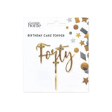 Forty birthday cake topper for 40th celebrations - British product