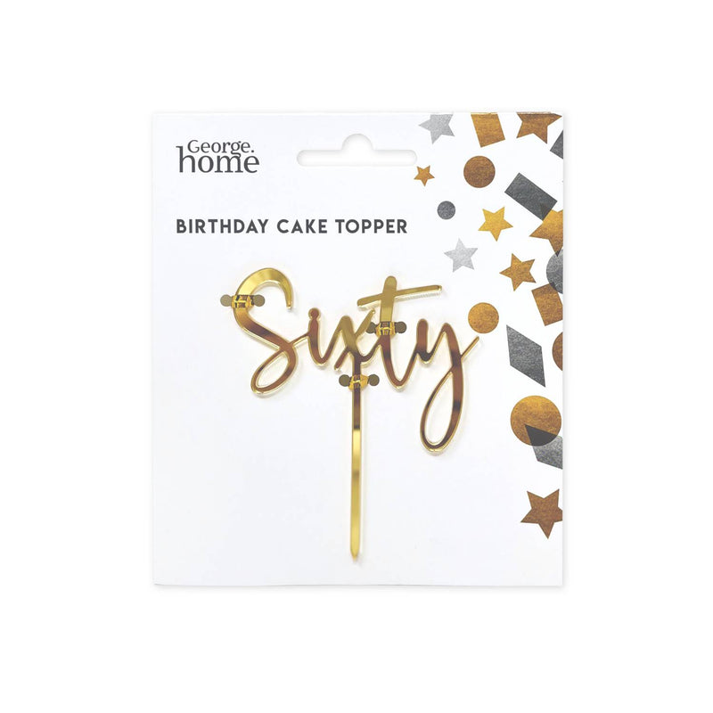 Sixty birthday cake topper (British brand)