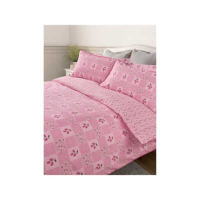 Stacey Solomon pink raspberry duvet set double cotton, imported from the UK