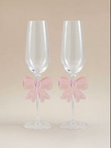 ASDA Pink Bow Champagne Glasses - Set of 2- Buy online at McGrocer