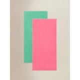 Cotton beach towels in pink and green set of 2, imported from the UK