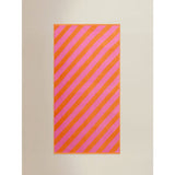 ASDA Pink and Orange Diagonal Stripe Beach Towel 79 x 152cm- Buy online at McGrocer