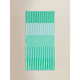 ASDA Blue & Green Broken Stripe Cotton Beach Towel 79 x 152 cm- Buy online at McGrocer