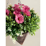 Topiary petunia cone hanging basket multicoloured 25x25x47cm, UK version