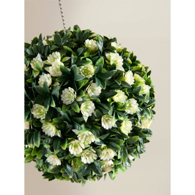 Topiary white rose flower ball 30cm, imported from the UK