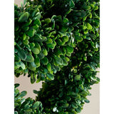 Artificial topiary heart wreath forest green 46cm, imported from the UK