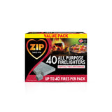 Zip All Purpose Firelighters Pack of 40 (British brand)