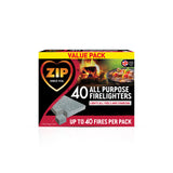 Zip All Purpose Firelighters Pack of 40 (British brand)