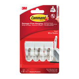 Command clear wire hooks with clear strips small 3 hooks + 4 strips - British product