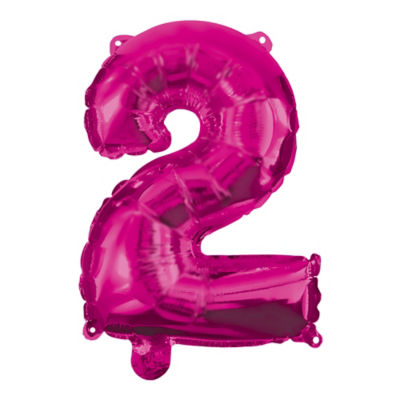 George pink number 2 balloon 95cm, UK version