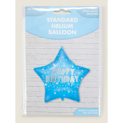 George Blue Happy Birthday Star Balloom
