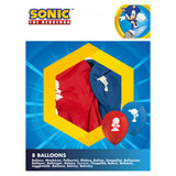 Sonic latex balloons pack of 8, UK version