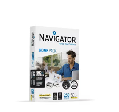 Navigator Home Pack copy printer paper 250 sheets A4, imported from the UK