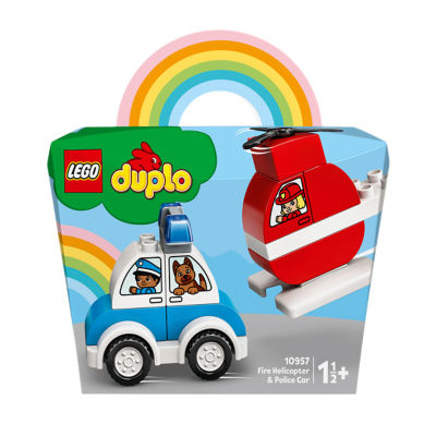 LEGO DUPLO 10957 fire copter and police car set (British brand)