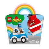 LEGO DUPLO 10957 fire copter and police car set (British brand)
