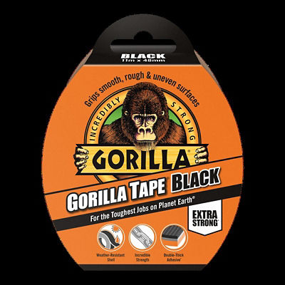 Gorilla Tape Black adhesive tape 11M, UK version