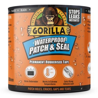 Gorilla Waterproof Patch and Seal Tape Black 3m - British product