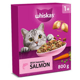 Whiskas 1+ Dry Salmon Cat Food 800g (British brand)