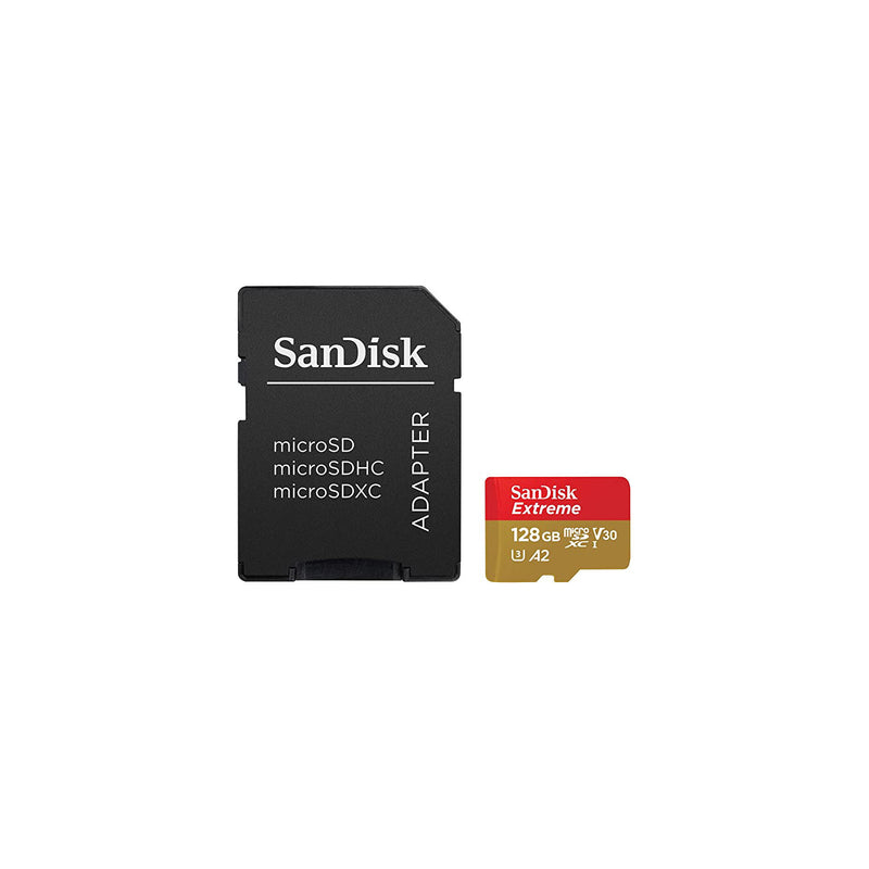 SanDisk Extreme MicroSD card with adapter 128GB (British brand)