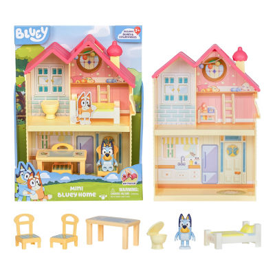 Bluey Mini Home toy playset with articulated figure - British product