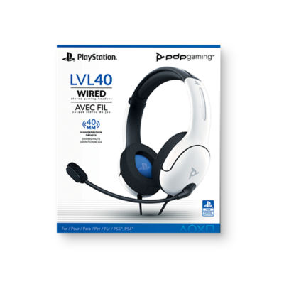 PDP LVL40 wired stereo gaming headset white, imported from the UK