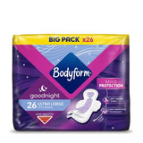 Bodyform Ultra Night sanitary towels big pack 26 - British product
