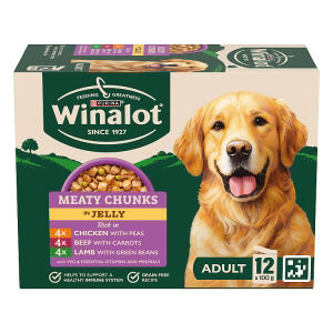 Winalot Meaty Chunks in Jelly wet dog food 12x100g (British brand)