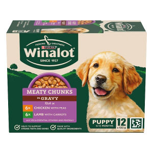 Winalot Meaty Chunks puppy wet dog food 12x100g (British brand)
