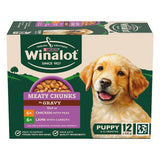 Winalot Meaty Chunks puppy wet dog food 12x100g (British brand)