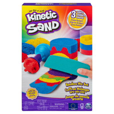 Kinetic Sand rainbow mix sensory play sand set 382g, UK version