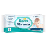 Pampers 99% Water baby wipes 60 count, imported from the UK