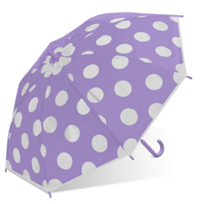 ASDA The Weather Station Purple Polka Dotted Children's Safety Umbrella 36-inch- Buy online at McGrocer