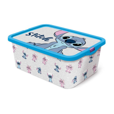 Disney Stitch plastic storage box, UK version