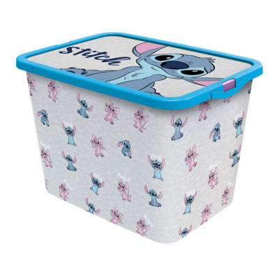 Disney Stitch plastic storage box, UK version