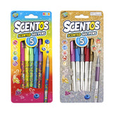 Scentos 5 scented gel pens (British brand)