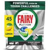 ASDA Fairy Platinum Dishwasher Tablets Lemon 45 Capsules- Buy online at McGrocer
