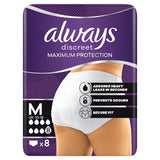 Always Discreet incontinence pants Maximum Protection 8 Drops size M, UK version