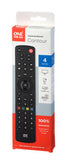 One For All Contour Universal 4in1 TV Remote Control, imported from the UK