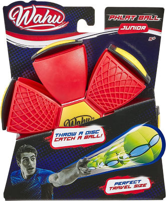 Phlat Ball Junior Red 5.75 to 4 inch transforming toy, imported from the UK
