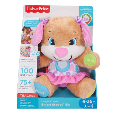 Fisher-Price Smart Stages Sis interactive plush toy, UK version