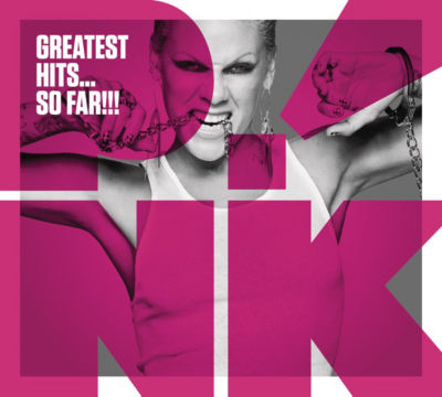 Pink Greatest Hits compilation CD cover - British product