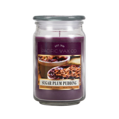 Pacific Wax Co Sugar Plum Pudding Candle 510g, imported from the UK