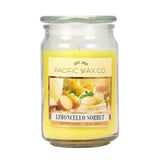 Pacific Wax Co Limoncello Sorbet jar candle 510g, imported from the UK