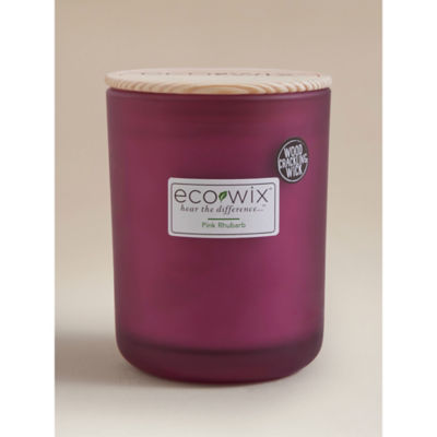 ASDA Ecowix Pink Rhubarb Large Candle 425g- Buy online at McGrocer