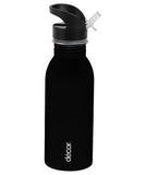 Décor Black Stainless Steel Water Bottle 500ml - British product