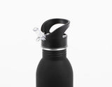 Décor Black Stainless Steel Water Bottle 500ml - British product