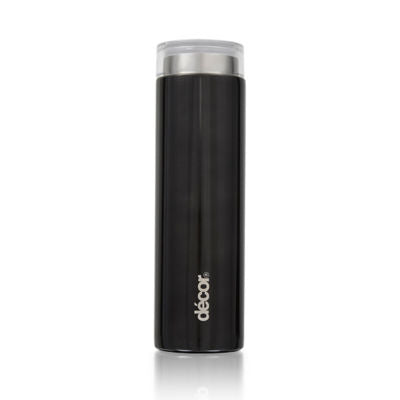 Décor Black Mini Stainless Steel Flask 300ml - British product